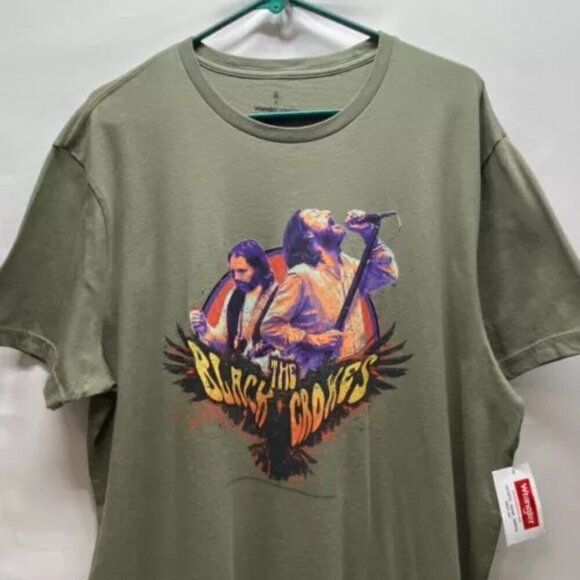 The Black Crows Concert T-Shirt by Wrangler XL Green Classic Fit 100% Cotton NWT - Picture 2 of 12